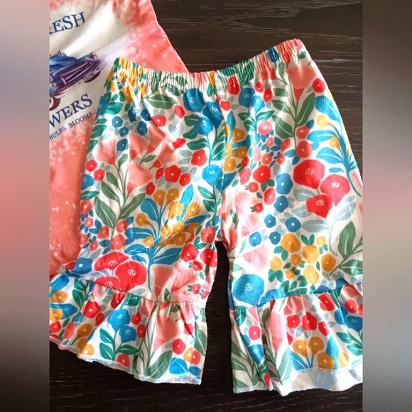 Farm Fresh Flutter Sleeve and Ruffles Outfit in Pink - Picture 4 of 4